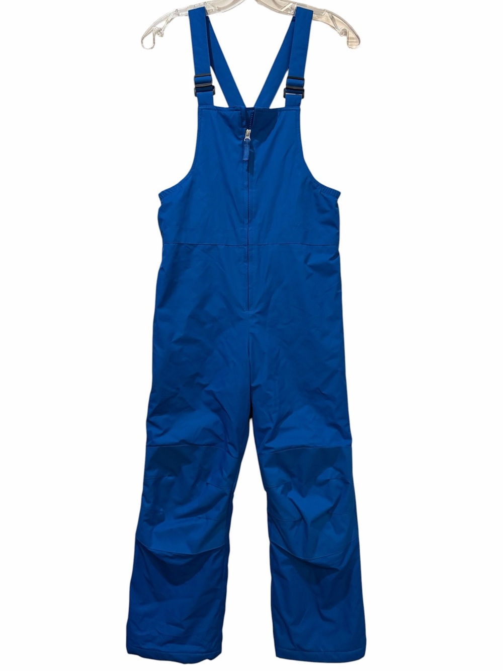 Lands End 10 Kids Blue Zip Full Snow Bibs Waterproof Iron Knee Insulated B16